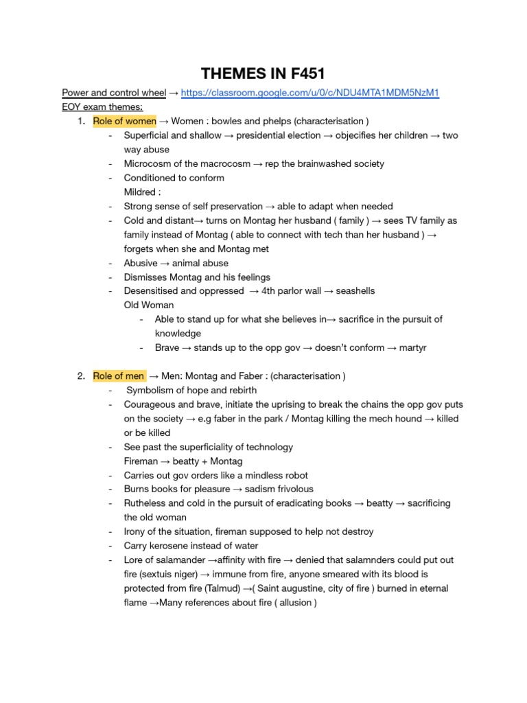 Themes in F451 | PDF