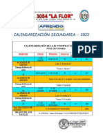 2022 Calendarización Secundaria