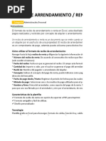 Formato Recibo de Arrendamiento - Renta - XLSM