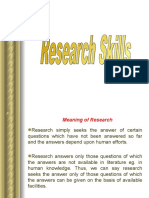Research Skills First Lecture