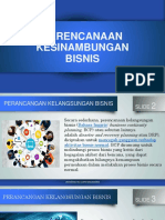 Pertemuan 4 - Perencanaan Kesinambungan Bisnis