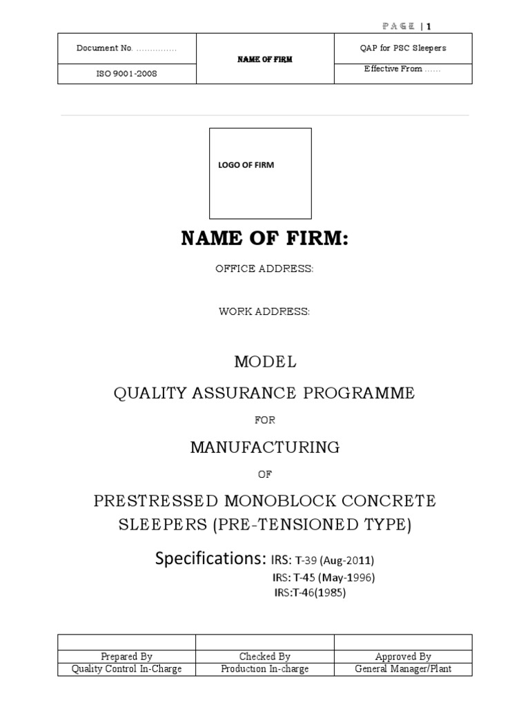 Model QAP PDF Concrete Construction Aggregate