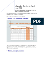 Best 10 Templates For Invoice in Excel Free Download 2022: 1. Invoice Flow Accounting Statement