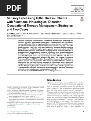 sensory process disorder neuropsych