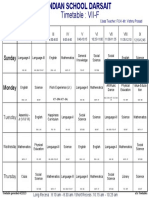 Timetable Format