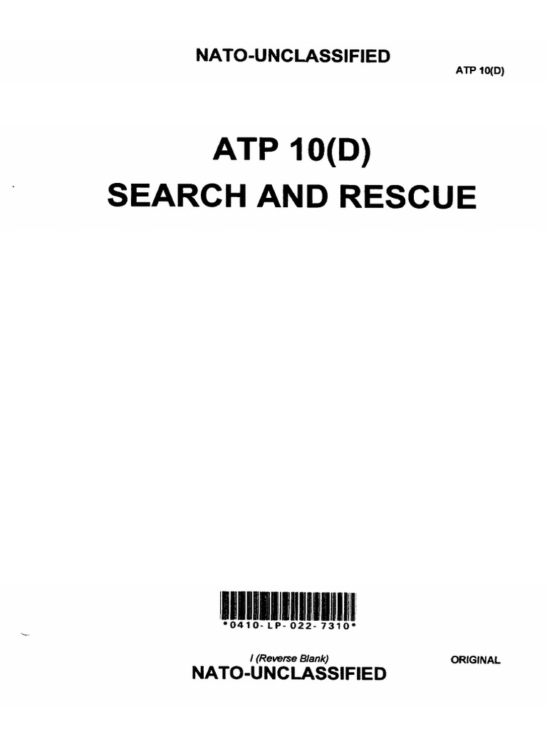 Nttp 3 50.1 Navy Search And Rescue Manual