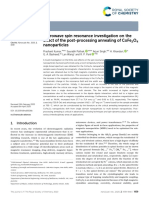 Microwave Spin Resonance Investigation On The Effect of The Post-Processing Annealing of CoFe2O4 Nanoparticles