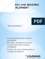Concept and Measures of Development