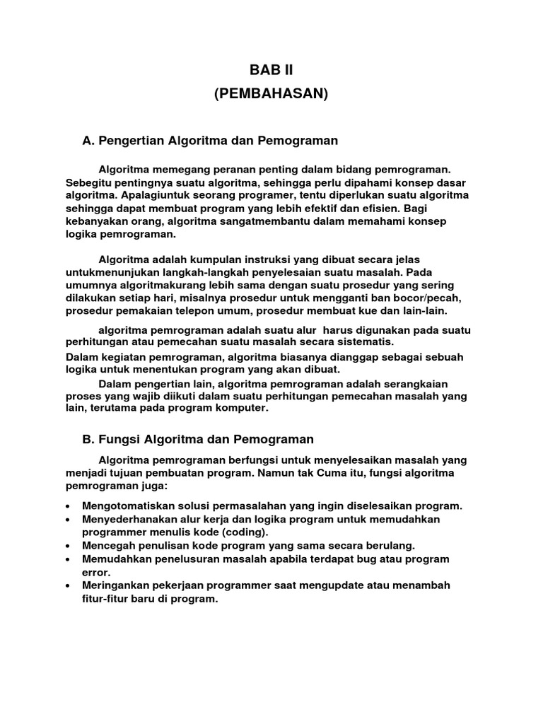Pengertian dan Jenis Algoritma | PDF