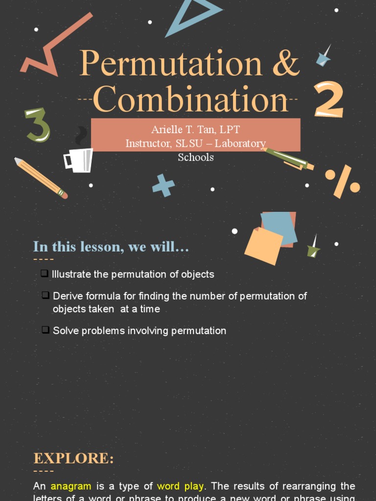 Lesson 5 Permutation and Combinations | PDF | Permutation | Vowel
