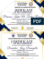 Certificates