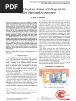 Design and Implementation of 6-Stage 64-Bit MIPS Pipelined Architecture