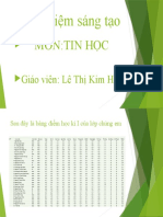 Trải nghiệm sáng tạo