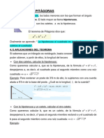 4) Teorema de Pitágoras