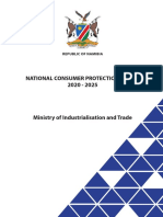 Min of Industrialisation National Consumer Protection Policy