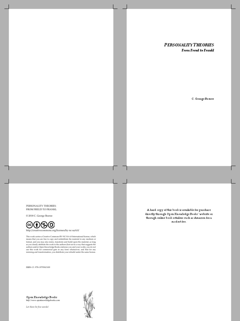 Personality Theories Boeree PDF 2018 | PDF | Id | Sigmund Freud