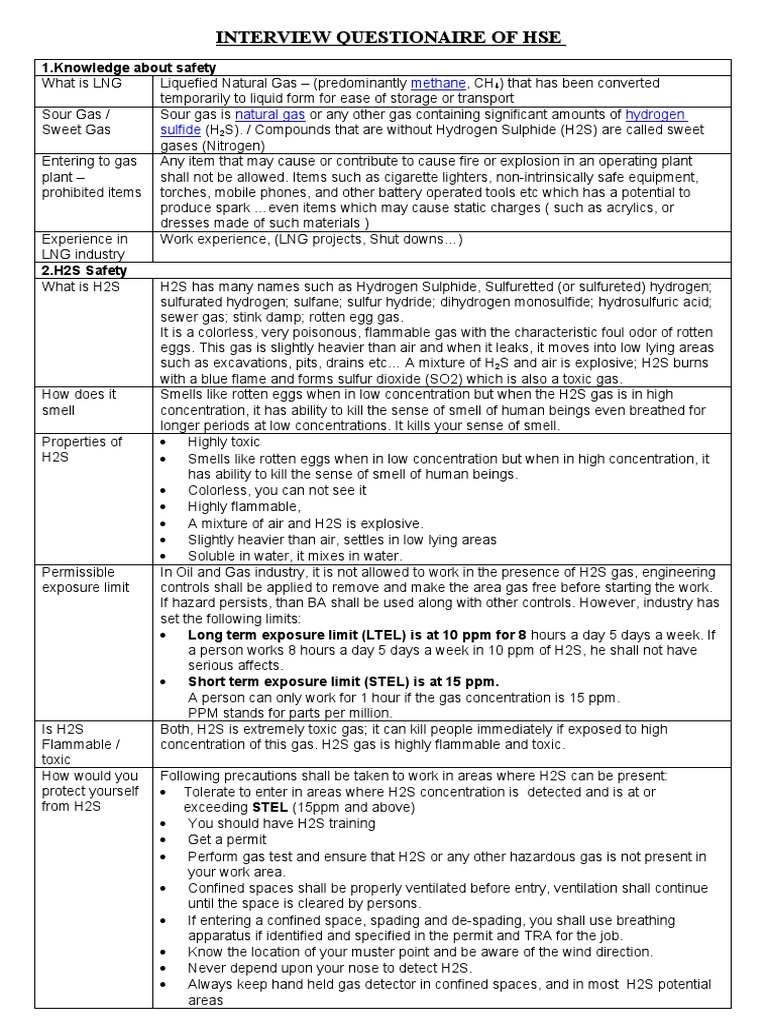 Interview Questions TT PDF Personal Protective Equipment