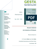 Estudio Situacion Ambiental de La Industria en El Salvador Resumen Ejecutivo