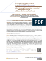 Pengintegrasian Teknologi Informasi Dan Komunikasi Dalam Pembelajaran (Studi Kasus Di SD Swasta Asisi Fodo)