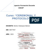 Curso Ceremonial y Protocolo. MARISOL MUÑOZ