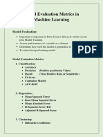 Metrix in ML