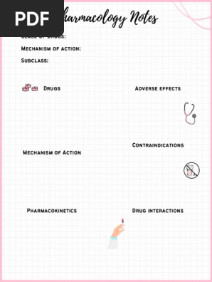 Pharmacology Template GoodNotes