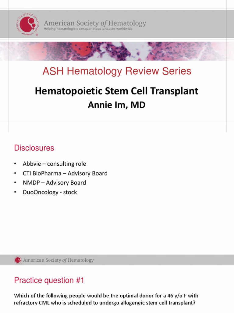 ASH Hematology Review Series BMTSCT PDF