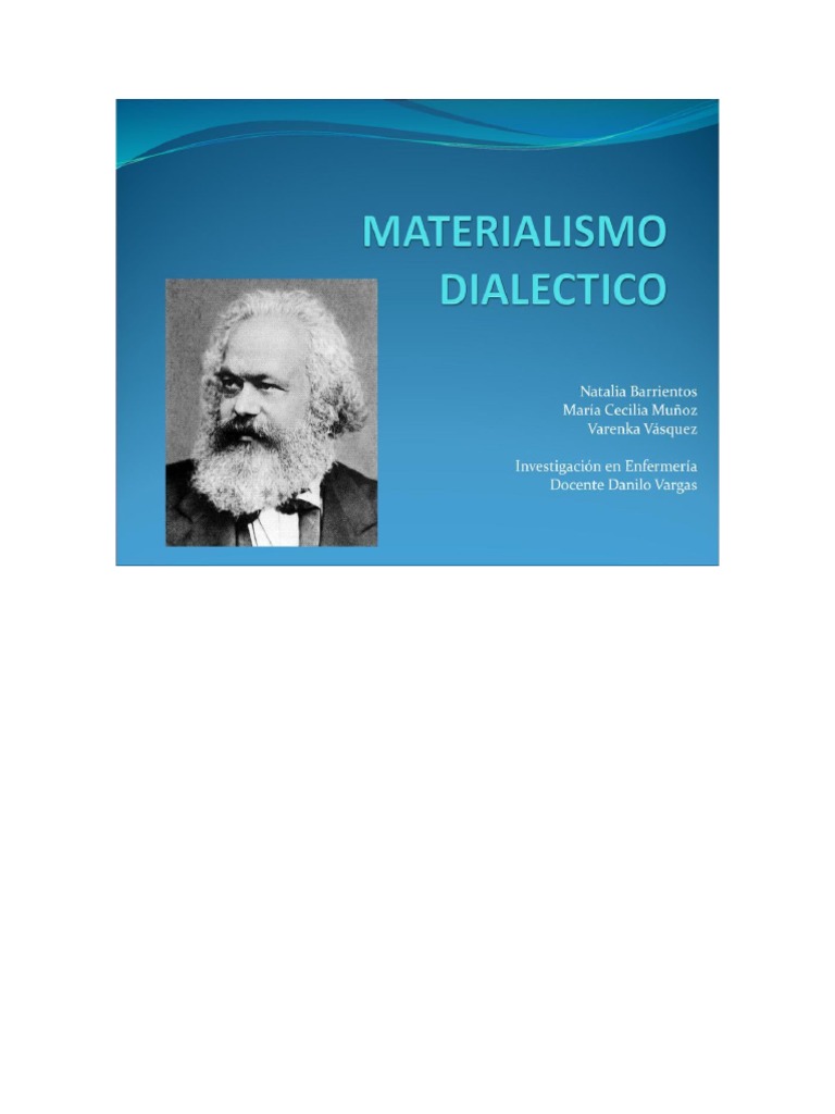 Presentacion Materialismo Dialectico Pdf