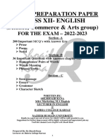 Xii-English Solved Preparation Paper-2023
