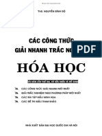 (PDF) Sách Các Công Thức Giải Nhanh Trắc Nghiệm Hóa Học 12 Ôn Thi Tốt Nghiệp THPT