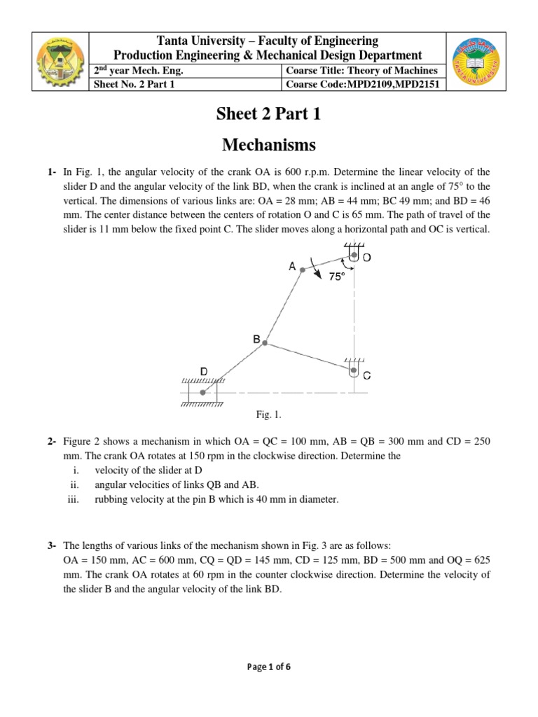 Sheet 2 Part 1 | PDF