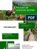 Policies On Agrarian Reform