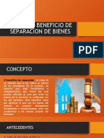 Beneficio de Separacion de Bienes