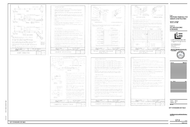 Proposed Remodel For Geiger Construction City Standard Details PDF