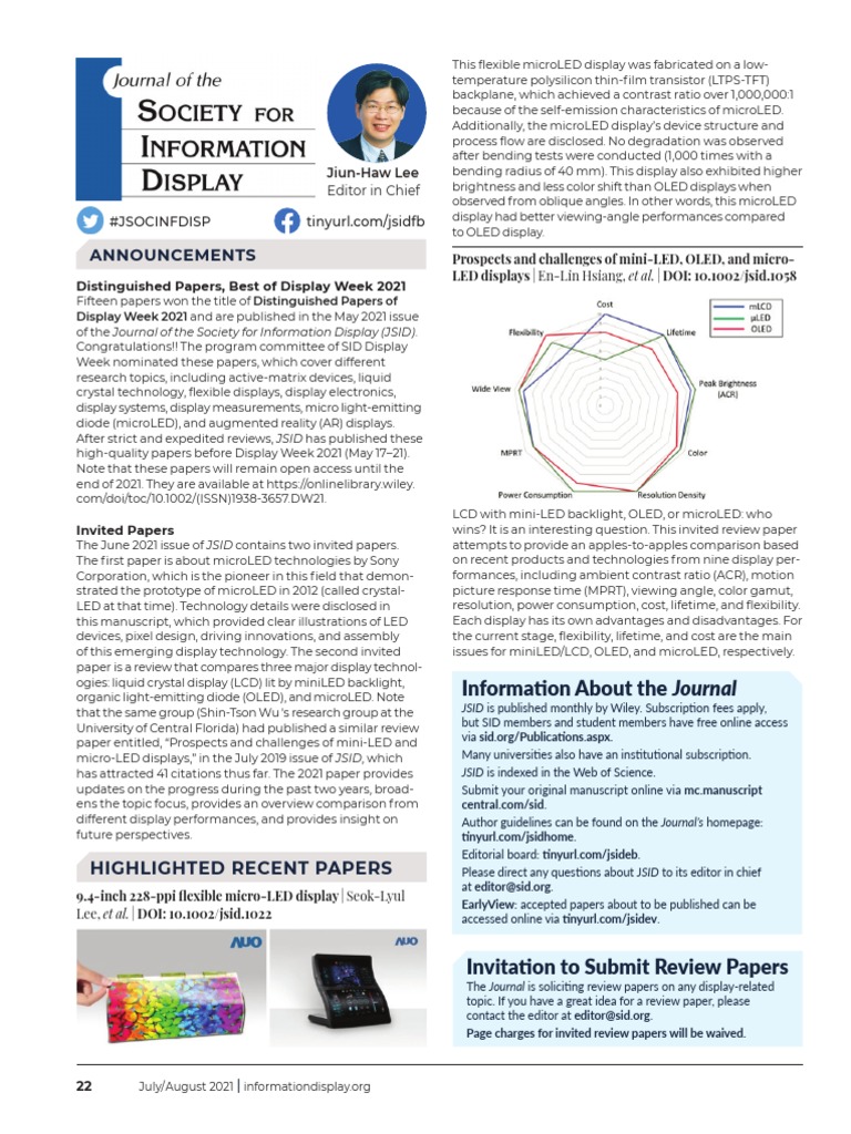 Information Display 2021 Lee Journal of The Society For
