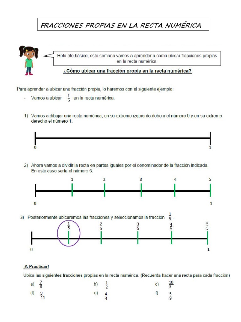 Fracciones En La Recta Numérica Pdf