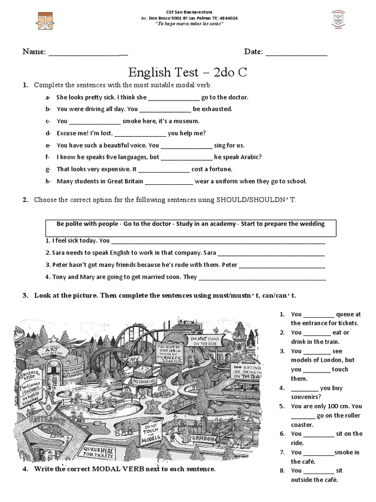 Test Modal Verbs Pdf Verb Languages