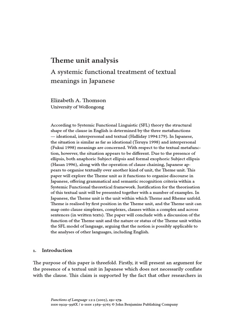 What Is Unit Analysis