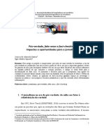 (Comunicação) (Artigo) - Pós-Verdade, Fake News e Fact-Checking - Impactos e Oportunidades para o Jornalismo (SANTOS, J. de A SPINELLI, E. M. 18p.)