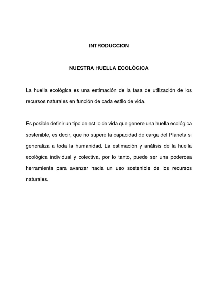 Huella Ecologica | PDF | Ecología | Sustentabilidad