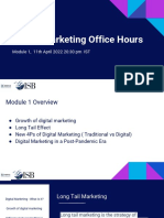 Digital Marketing Office Hours Module 1 ISB DMA 22-03