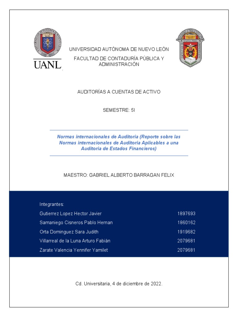 Normas Internacionales de Auditoria | PDF | Auditoría | Contralor