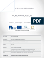 VY 32 INOVACE 02 02 01 Příroda Přírodopis A Obecná Biologie