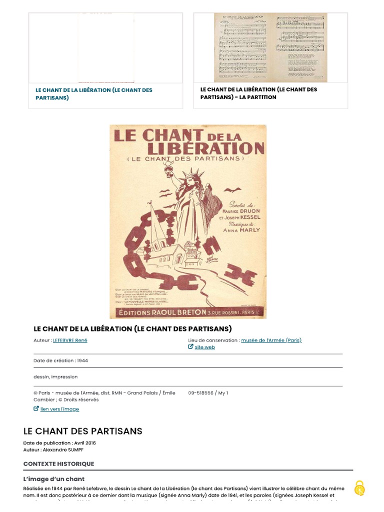 Chant Des Partisans | PDF