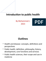 SPH - Introduction To Public Health