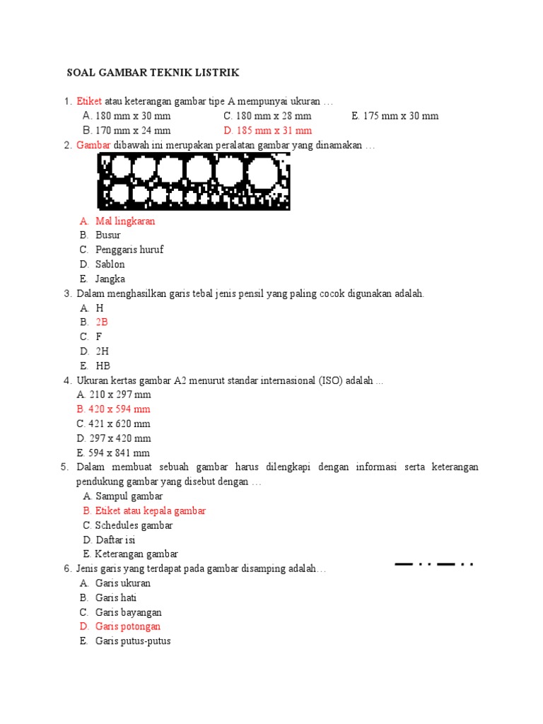 SOAL GAMBAR TEKNIK LISTRIK Ok | PDF