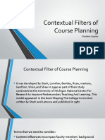 Contextual Filters of Course Planning