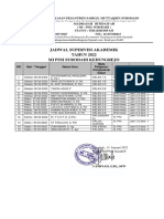 Jadwal Supervisi Akademik TAHUN 2022 Mi PSM Surodadi Kedungrejo