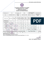 Cluster University of Jammu (Established by Govt. of J&K) CBCS Exam Scheme Marks-Cum-Grade-Sheet