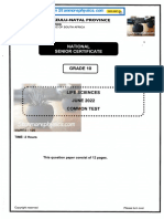 LIfe Sciences Grade 10 June 2022 QP and Memo